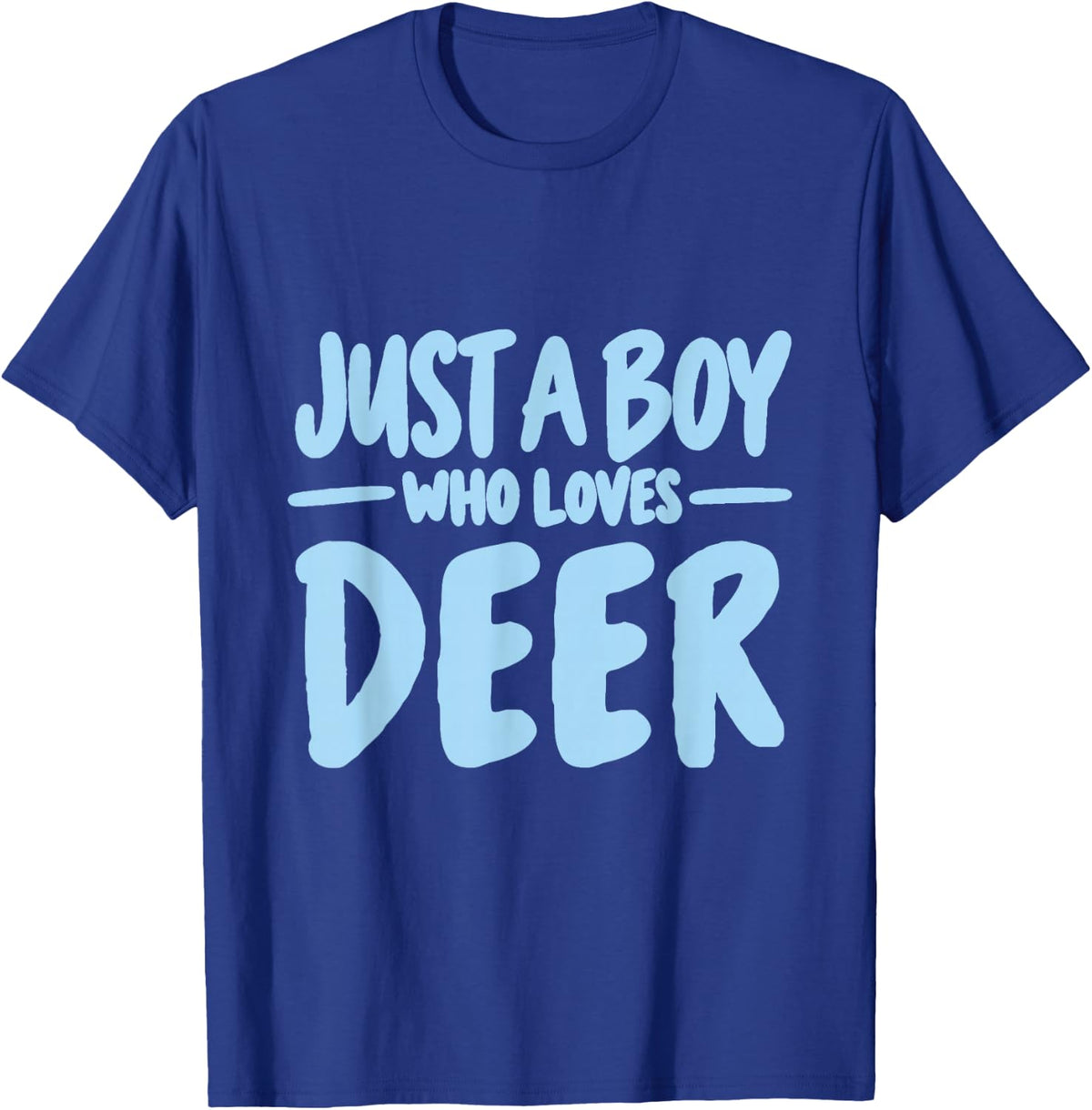 Just a Boy Who Loves Deer Cute Animal Lover T-Shirt - Royal Blue