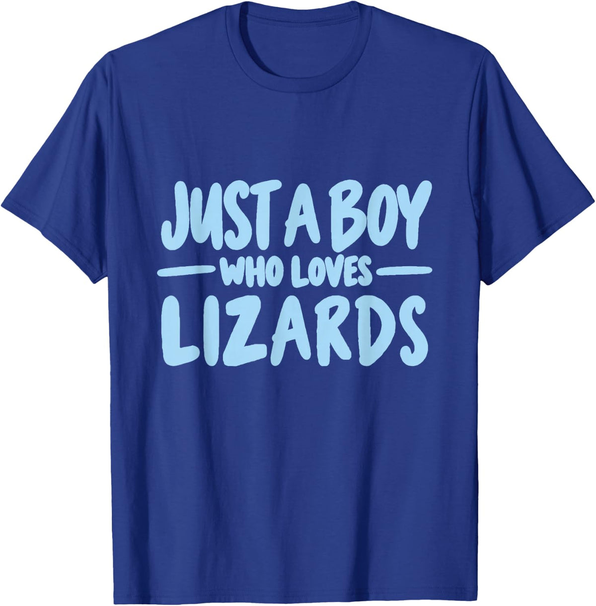 Just a Boy Who Loves Lizards Cute Lizard Lover T-Shirt - Royal Blue