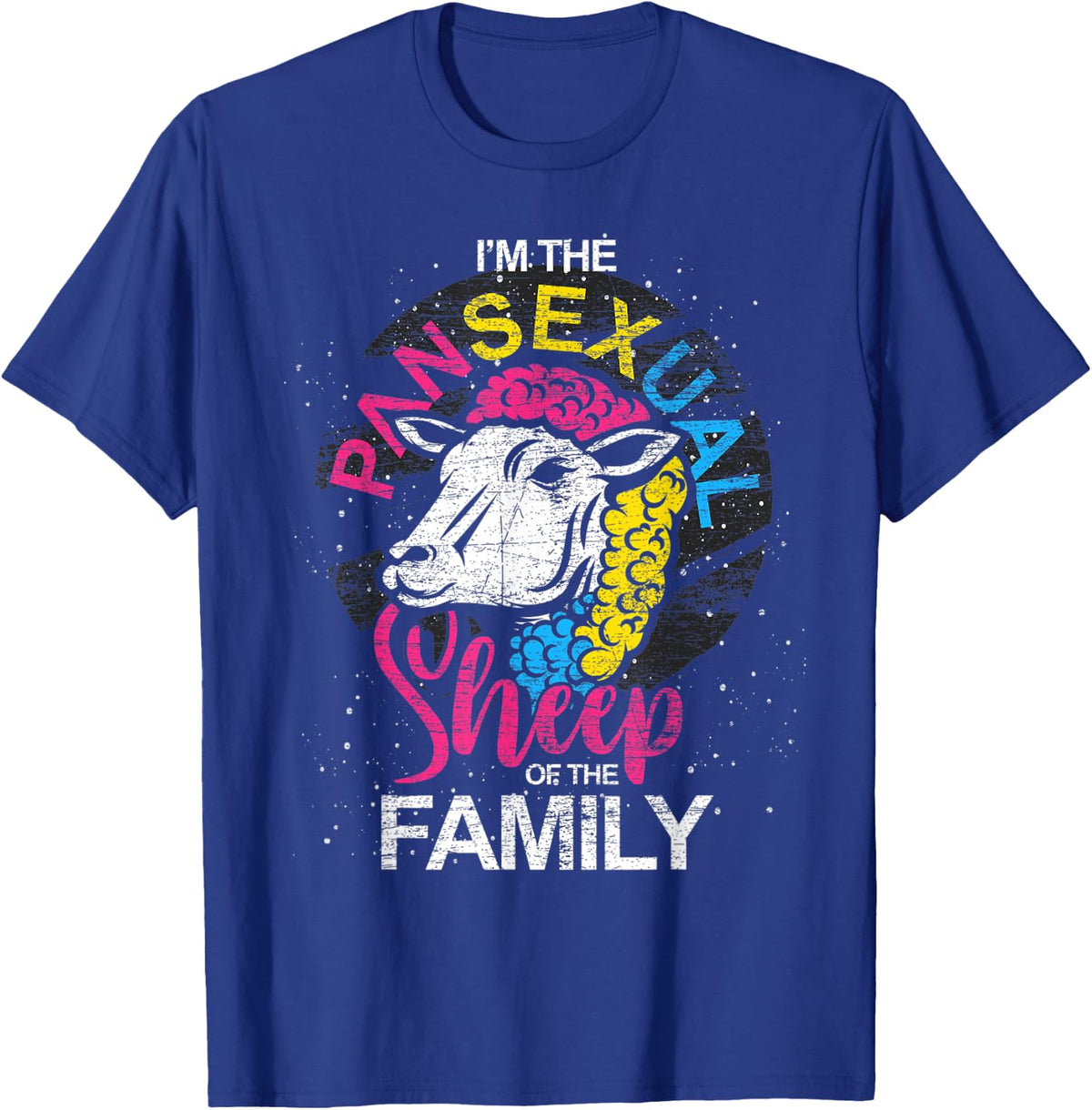 Pansexual LGBT Pride Month Proud Family Pan Flag Pansexual T-Shirt - Royal Blue