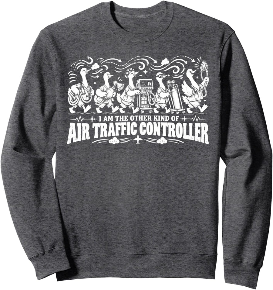 Respiratory Therapist Other Air Traffic Controller Sweatshirt - Adult Unisex Dark Heather Grey