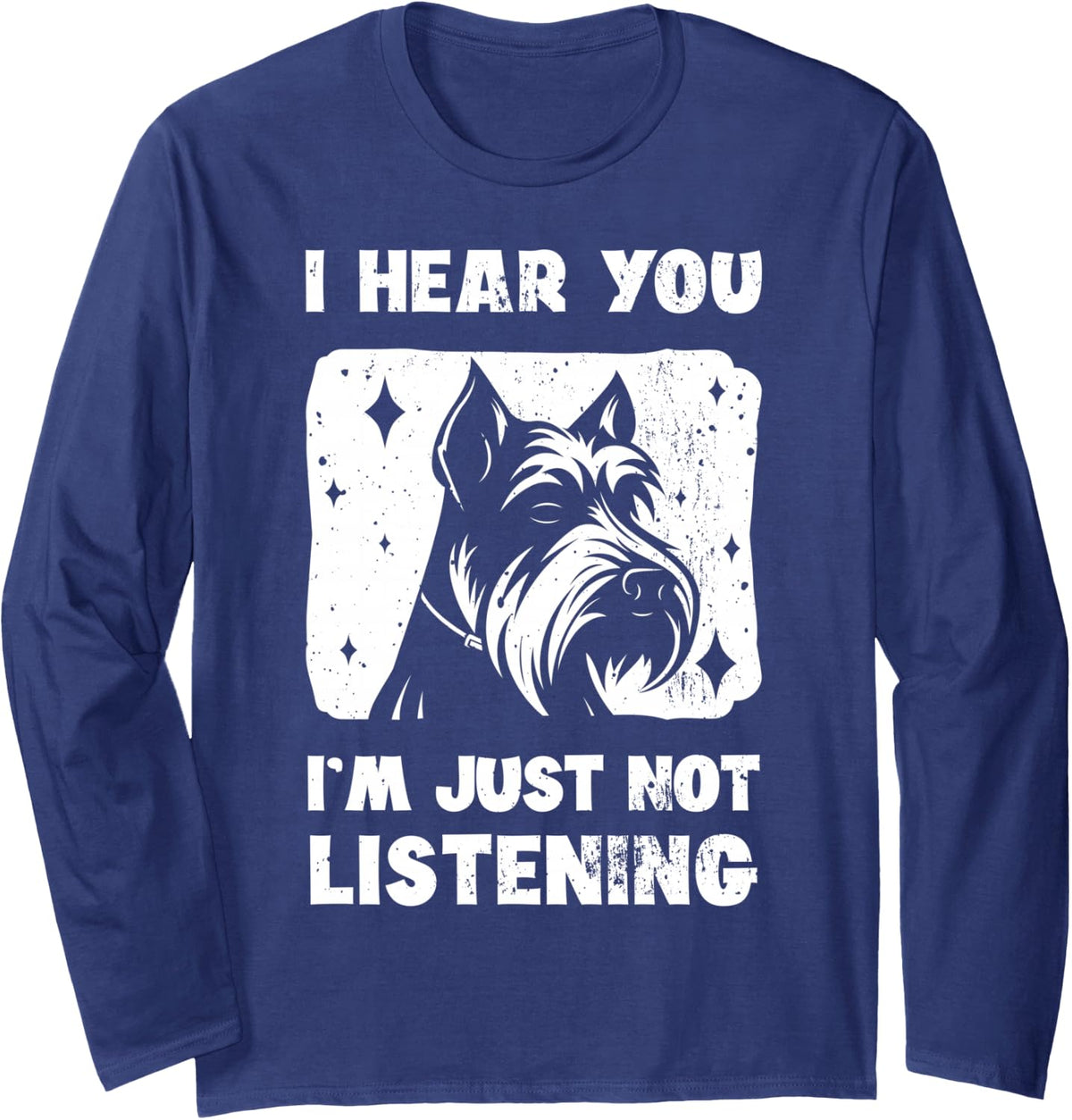 Scottish Terrier Aberdeen Pet Fur Parent Paw Zoologists Long Sleeve T-Shirt - Adult Unisex Navy Blue