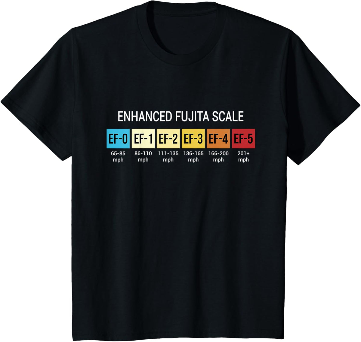 Storm Chasing Enhanced Fujita Scale Tornado Meteorologist Tees T-Shirt - Black