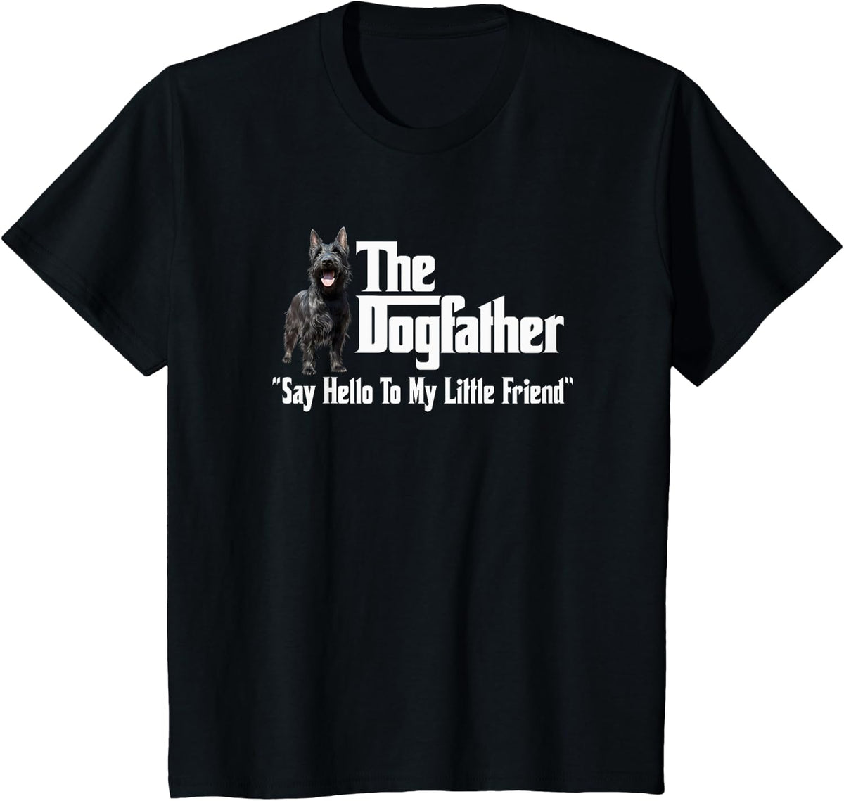 The Scottish Terrier Dogfather T-Shirt - Black