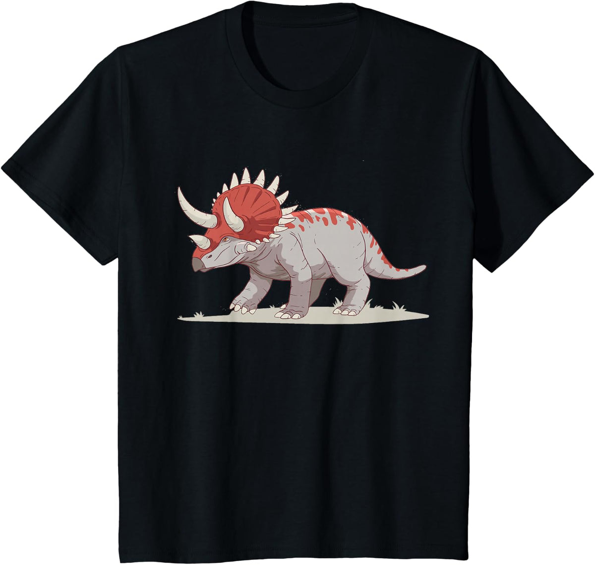 Kids Triceratops Dinosaur Dino Lover Gift T-Shirt - Black