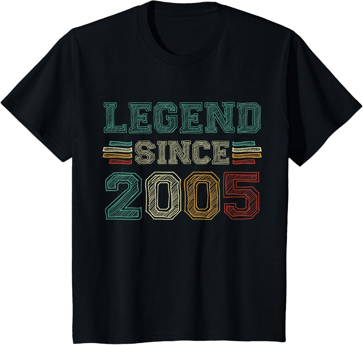 21 Years Old Legend Since 2005 21st Birthday T-Shirt - Black