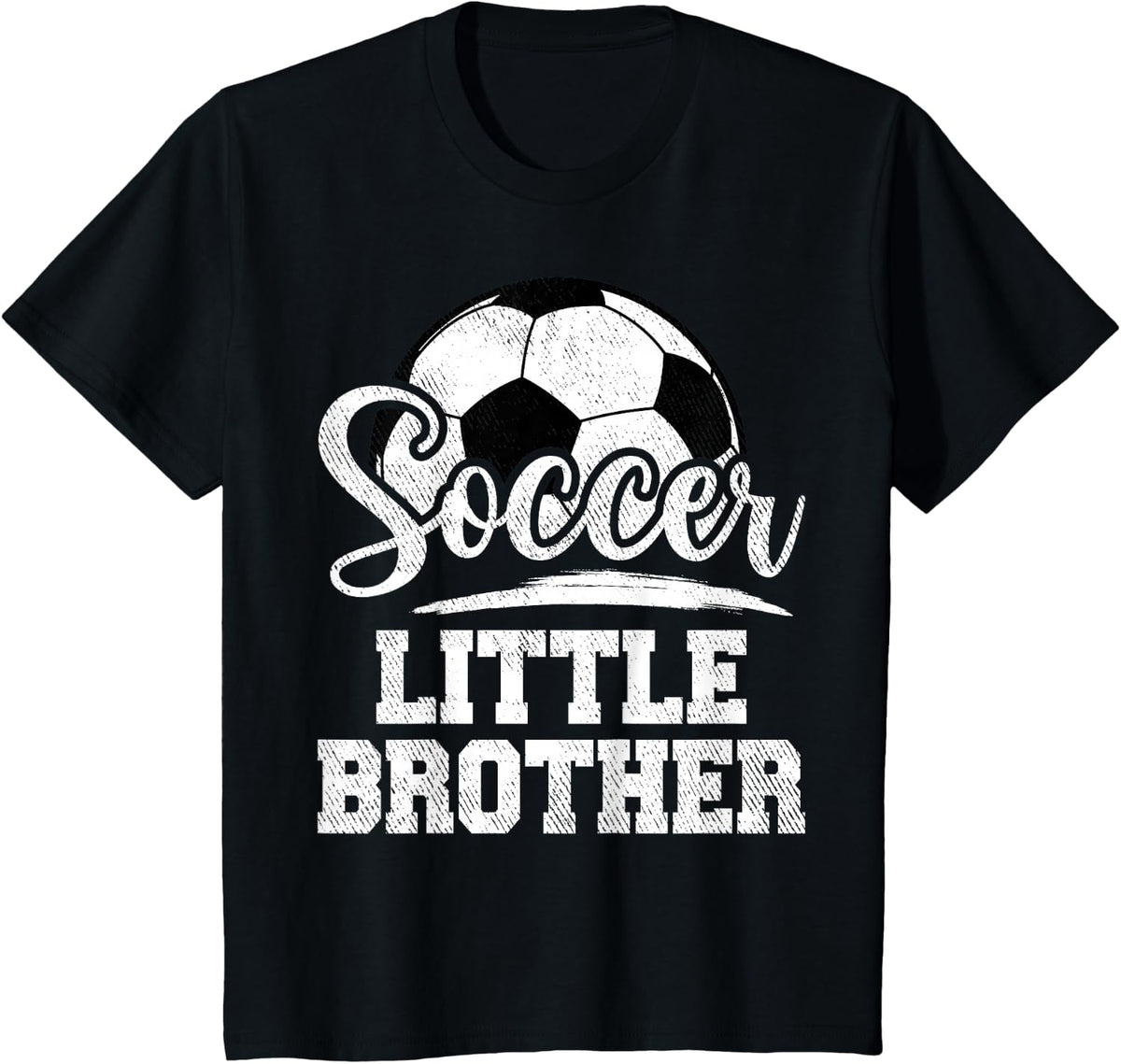 Soccer Little Brother Soccer Player Game Day T-Shirt - Black