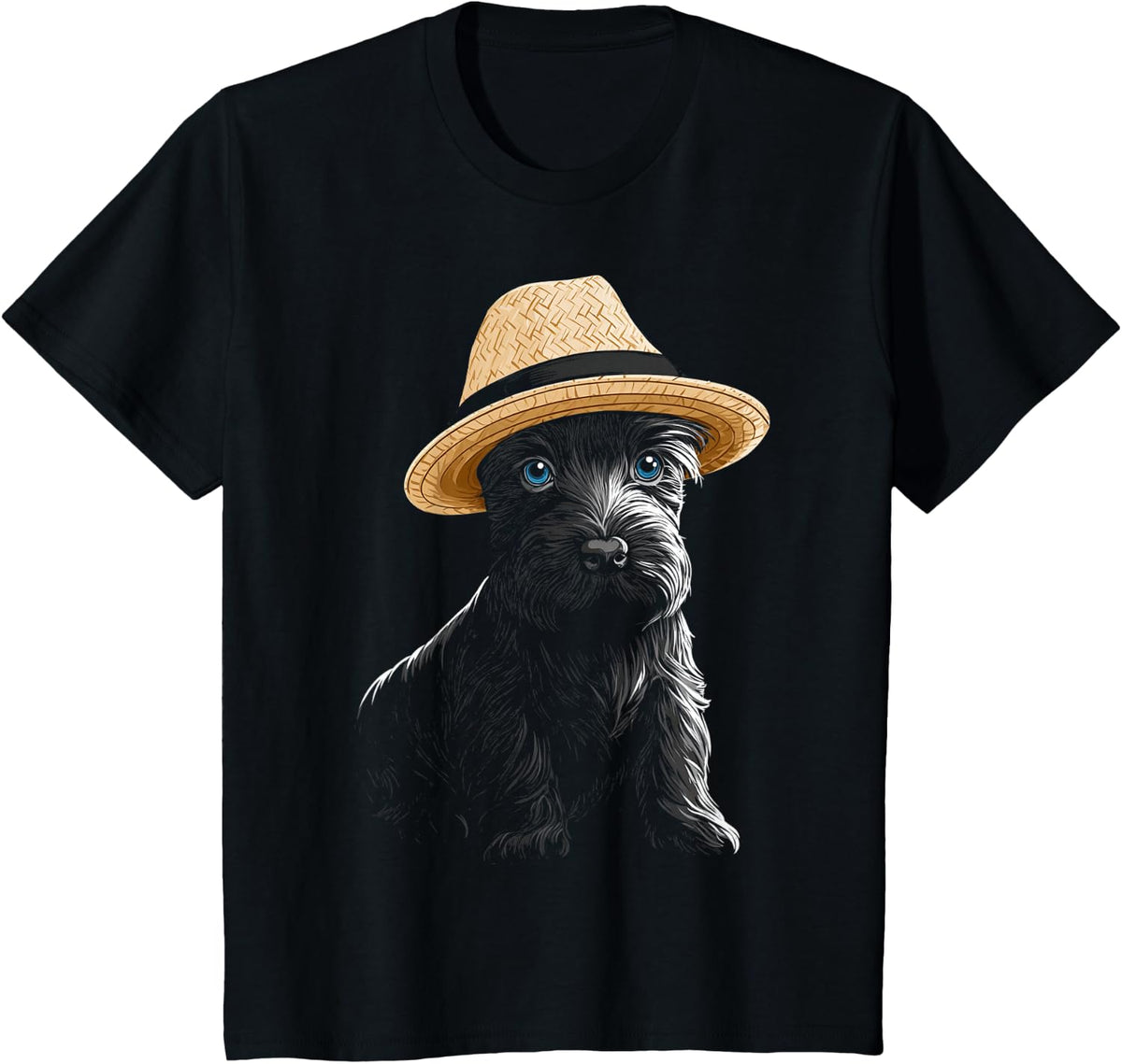 Scottish Terrier Dog Dad Design T-Shirt - Black