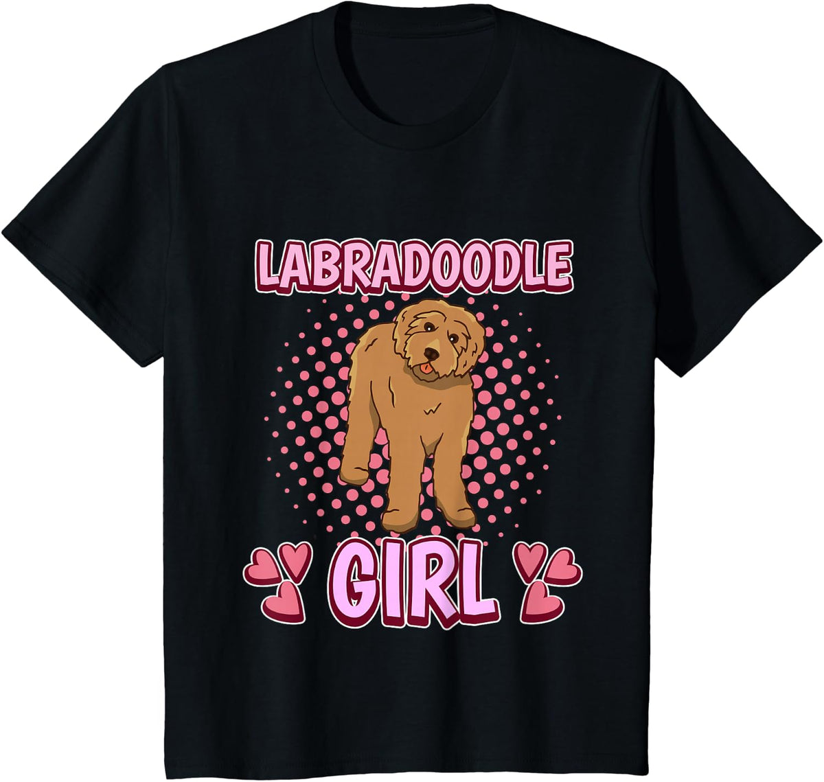 Womens Labradoodle Girl Labradoodle T-Shirt - Black