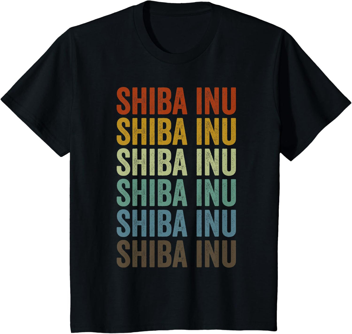 Shiba Inu Retro T-Shirt - Black