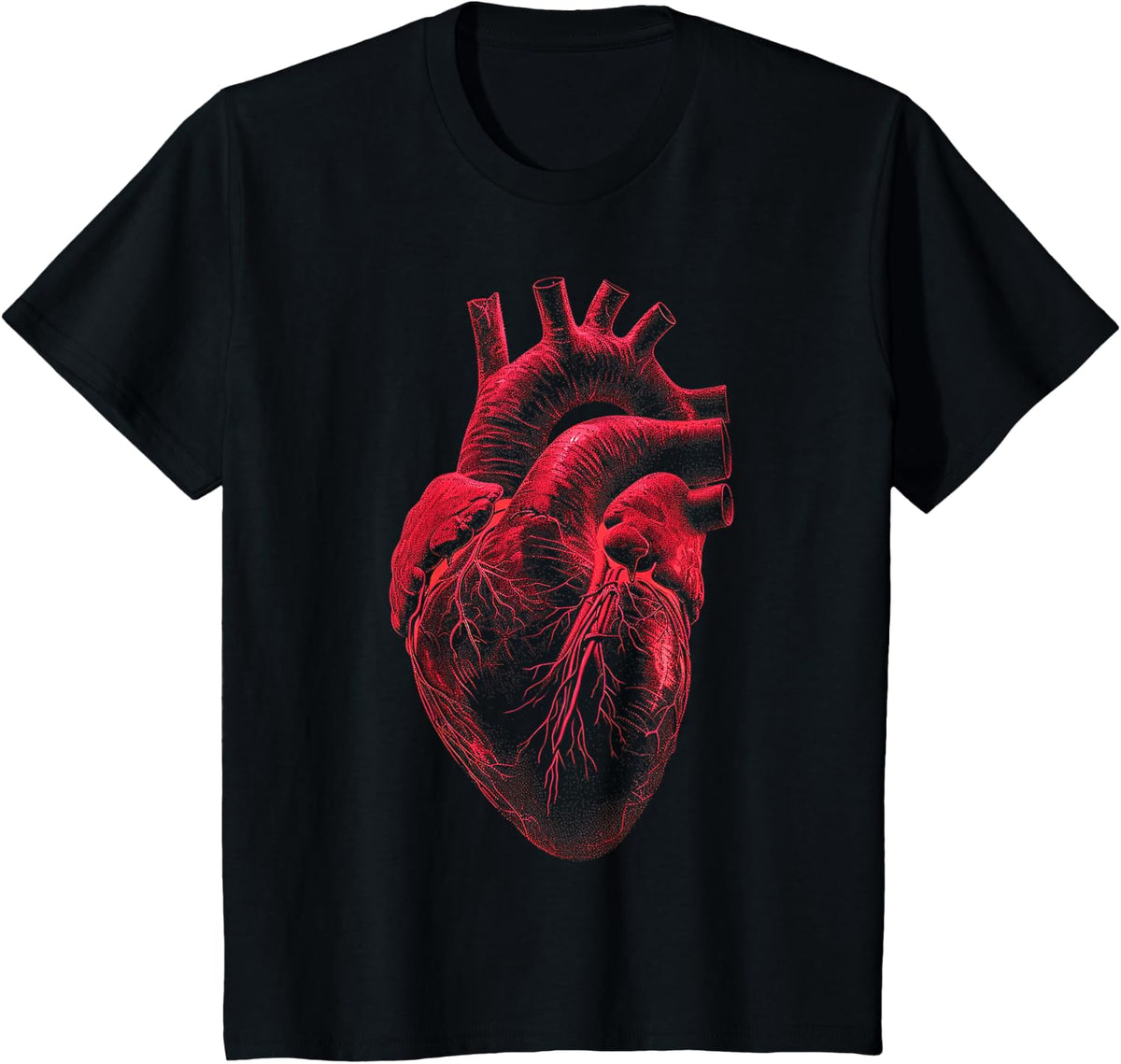 Heart Drawing Art Graphic Human Heart T-Shirt - Black