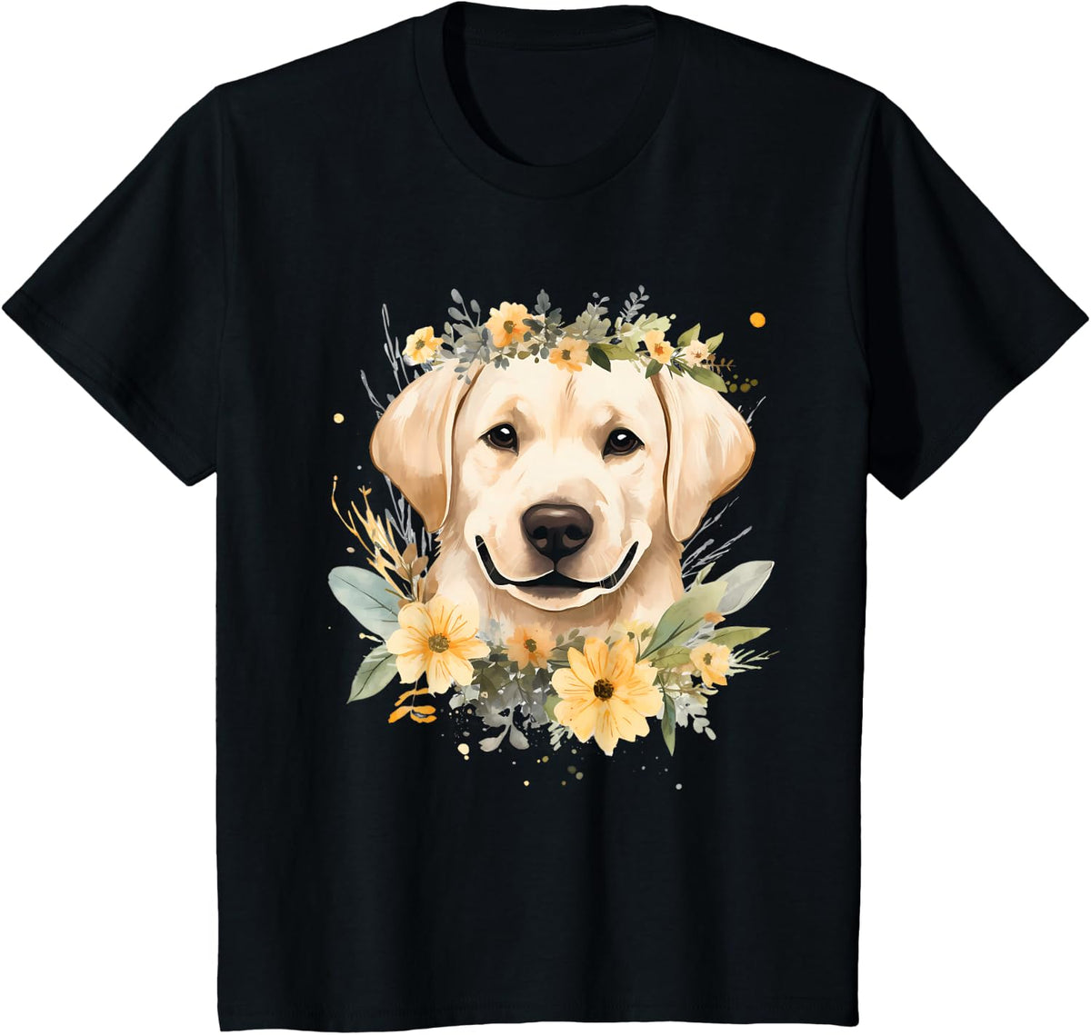 Watercolor Labrador Labbi T-Shirt - Black