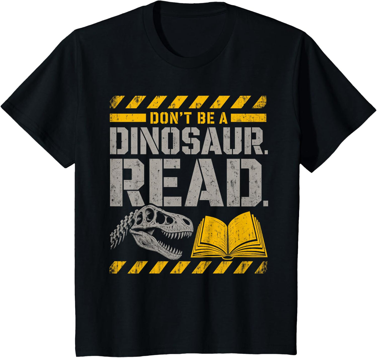 Dont Be A Dinosaur Read Funny Teacher Librarian T-Shirt - Black
