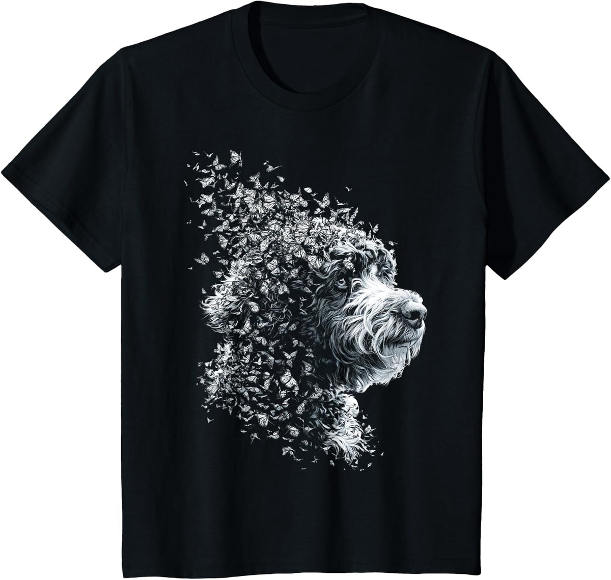 Labradoodle Dog Dad Illustration T-Shirt - Black