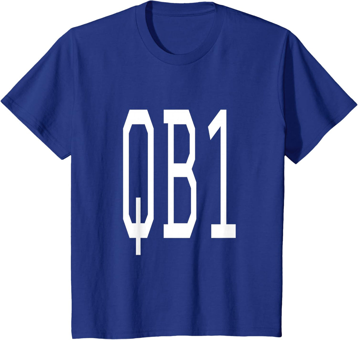 QB1 Quarterback American Football T-Shirt - Royal Blue