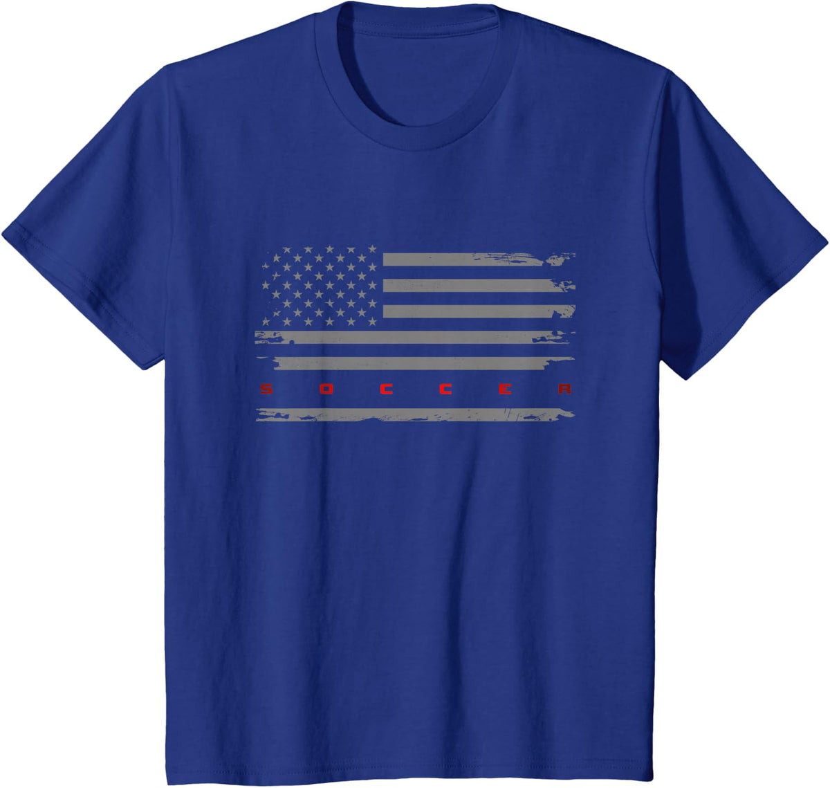 American Flag Soccer Apparel - Soccer T-Shirt - Royal Blue