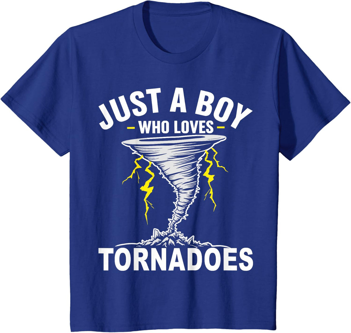 Just a Boy who Loves Tornados Meteorology Storm Chaser T-Shirt - Royal Blue