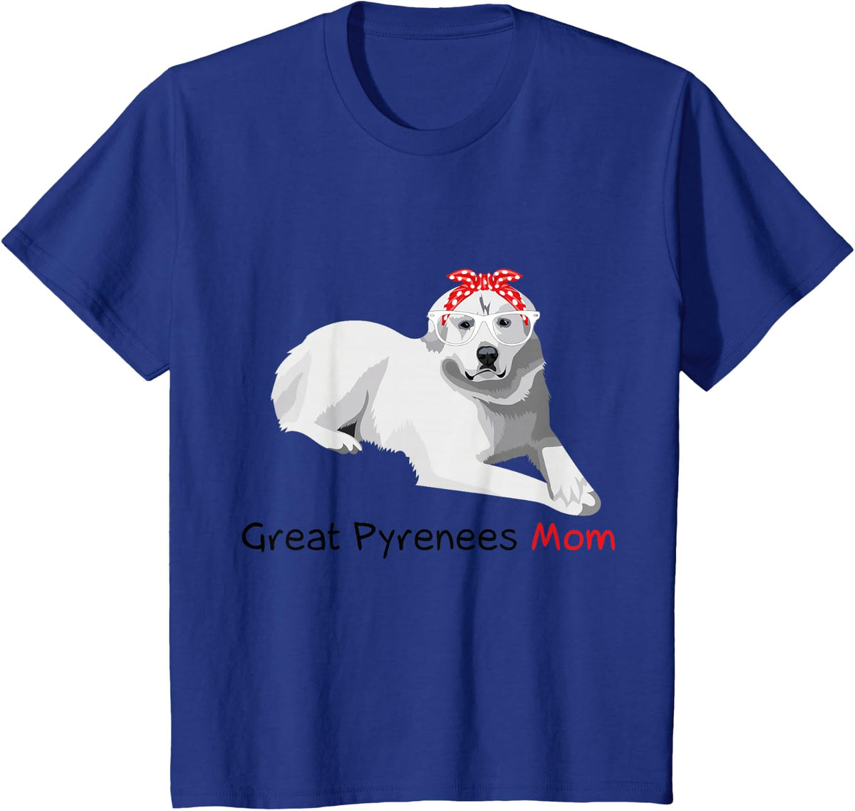 Great Pyrenees Mom Bandana Women's Patou T-Shirt - Royal Blue