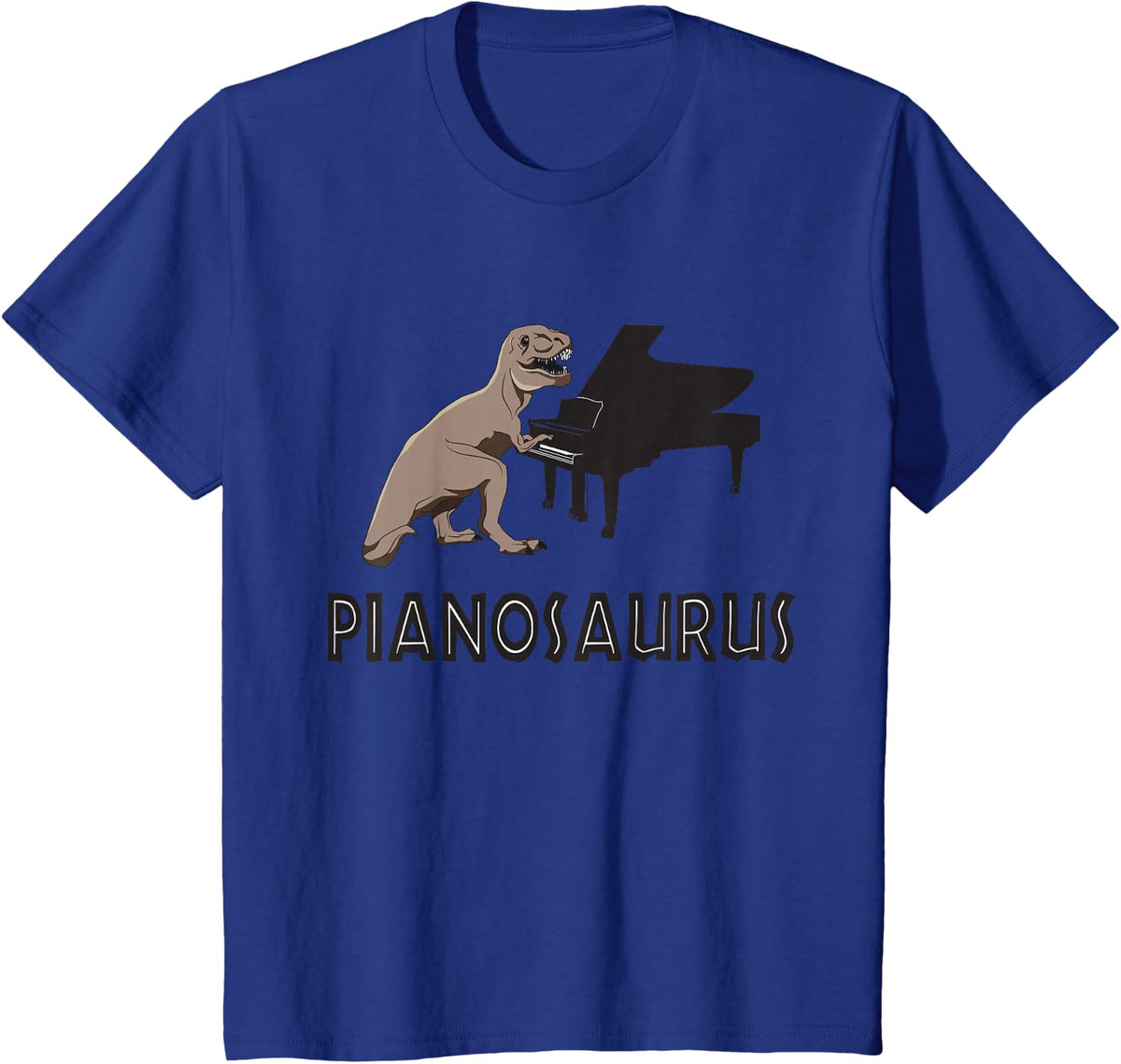 Funny Piano T-Shirt Pianosaurus Rex Gifts for Piano Players T-Shirt - Royal Blue