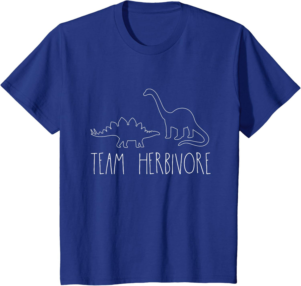 Team Herbivore Cute Dinosaur T-shirt Vegan Vegetarian Tee T-Shirt - Royal Blue