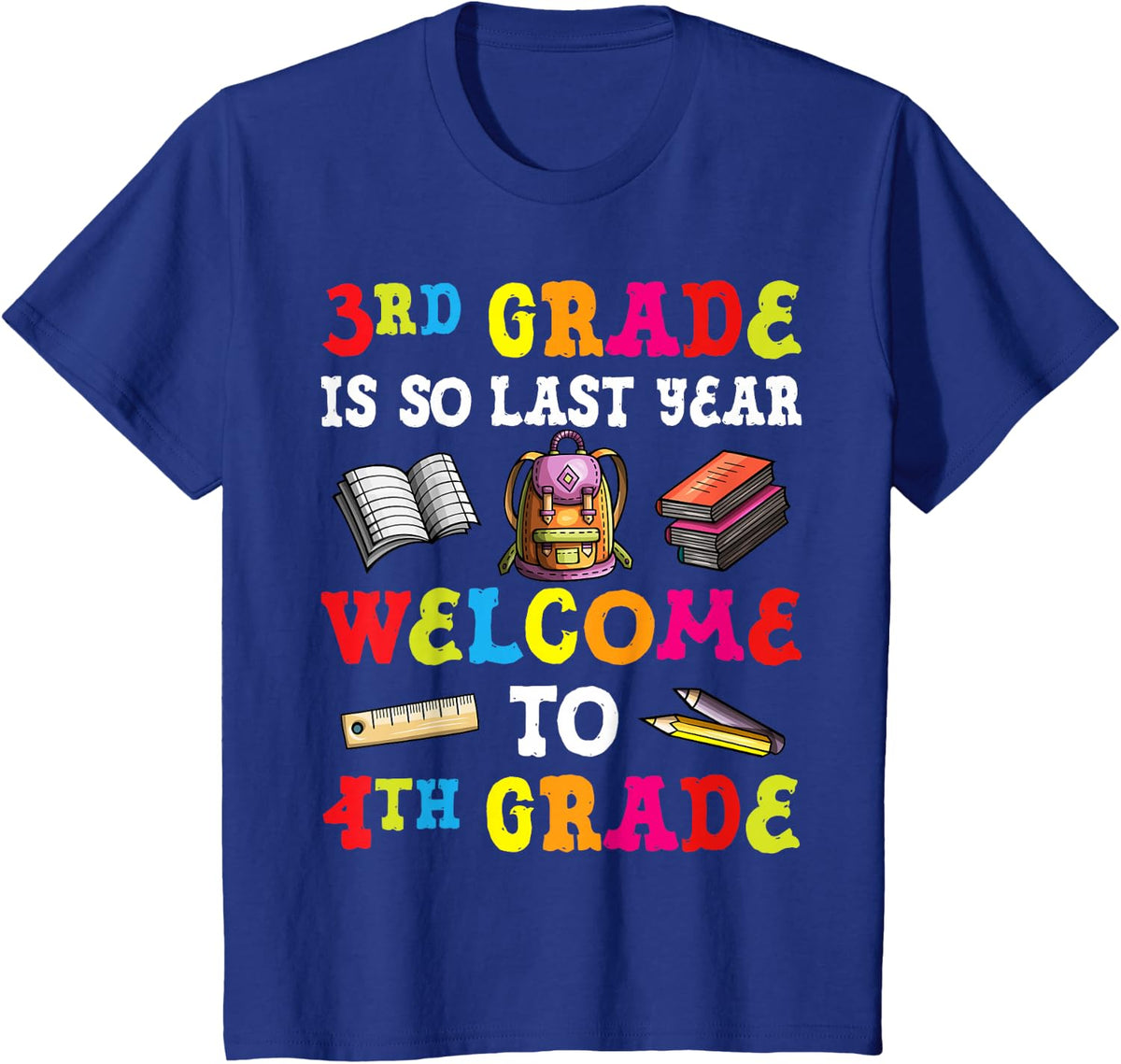 3rd Grade Is So Last Year Welcome To 4th Grade Teacher T-Shirt - Royal Blue