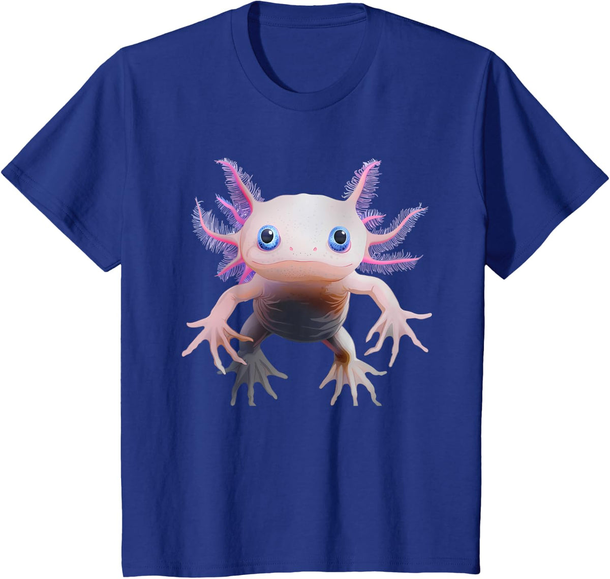 Axolotl Mexican Walking Fish Cute Amphibian Axolotl T-Shirt - Royal Blue