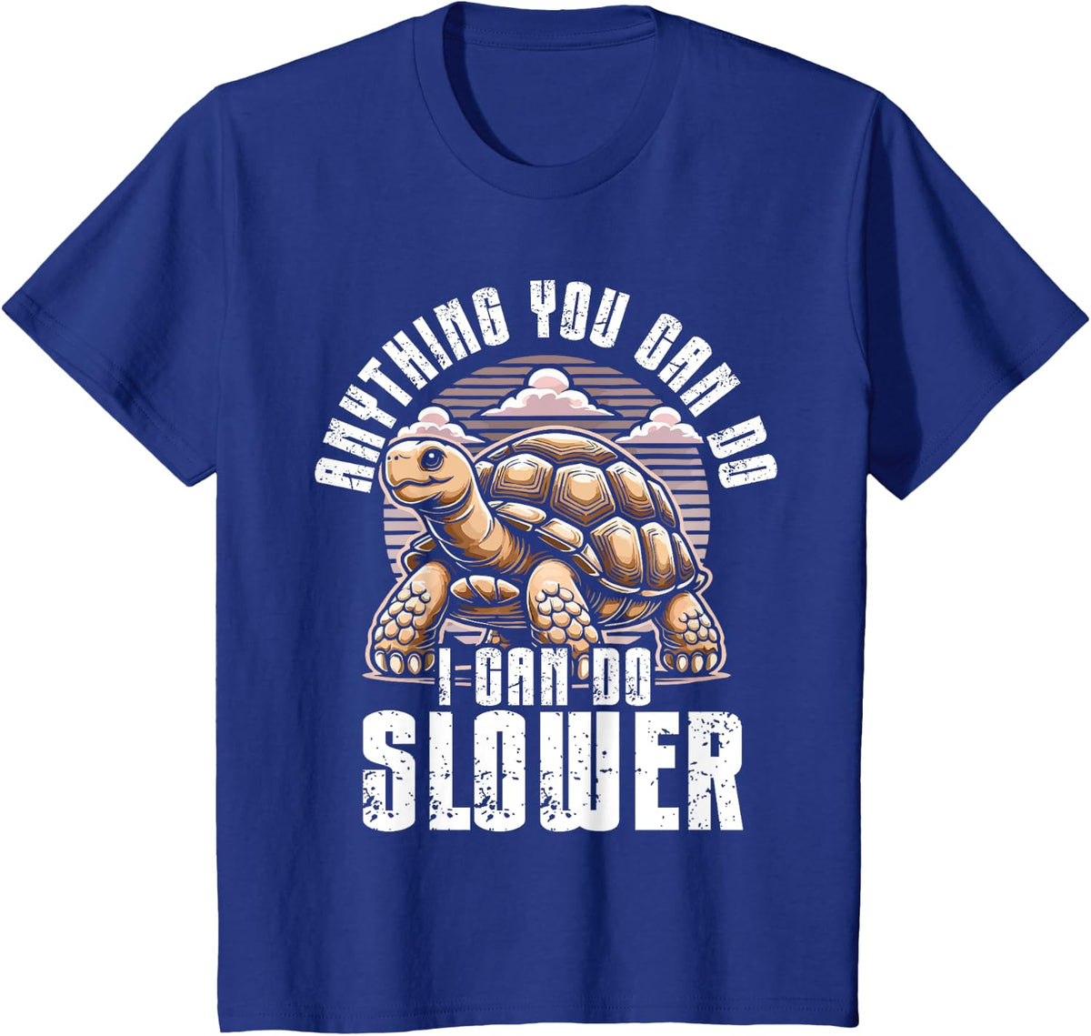 Sulcata Tortoise Turtle Funny Saying Slow Lazy Enthusiast T-Shirt - Royal Blue