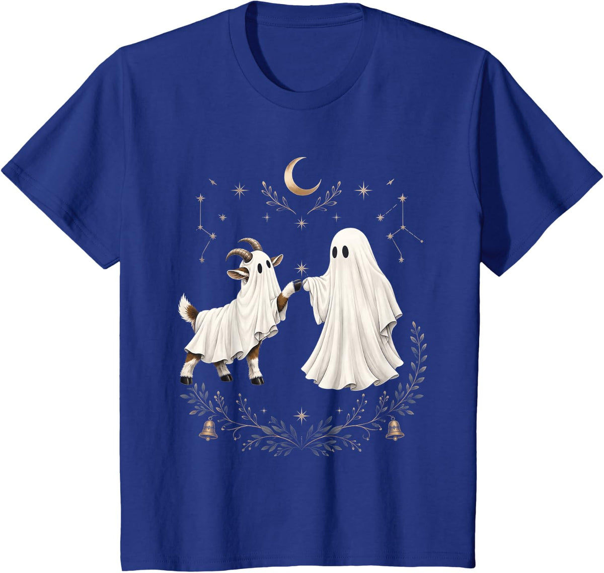 Cute Ghost Goat Halloween Costume T-Shirt - Royal Blue
