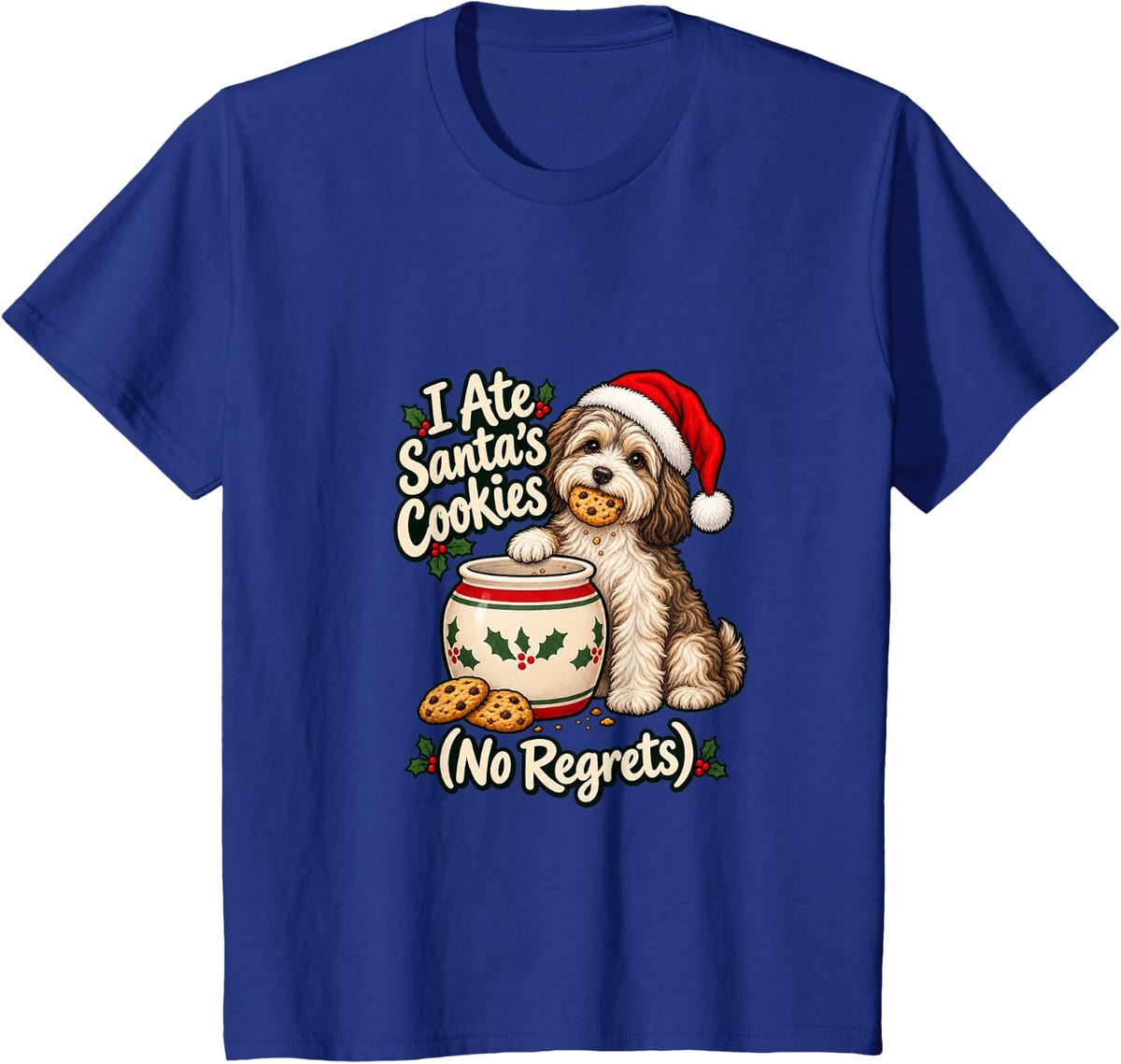 I Ate Santa's Cookies - Havanese Christmas Xmas Dog Mom T-Shirt - Royal Blue
