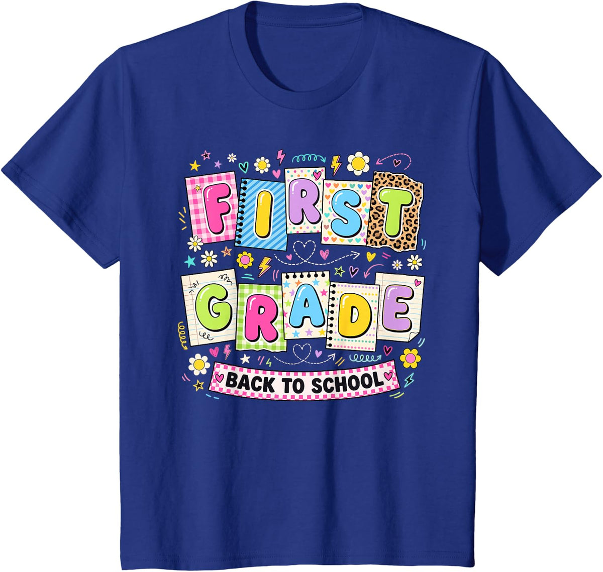 First Grade Back to School First Day of School T-Shirt - Royal Blue