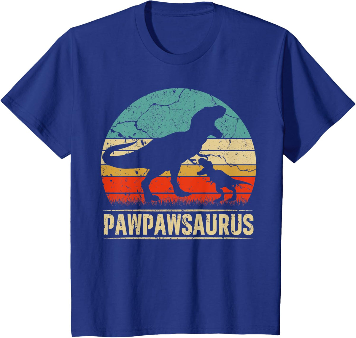 Pawpawsaurus T Rex Dinosaur Pawpaw Saurus Family Matching T-Shirt - Royal Blue