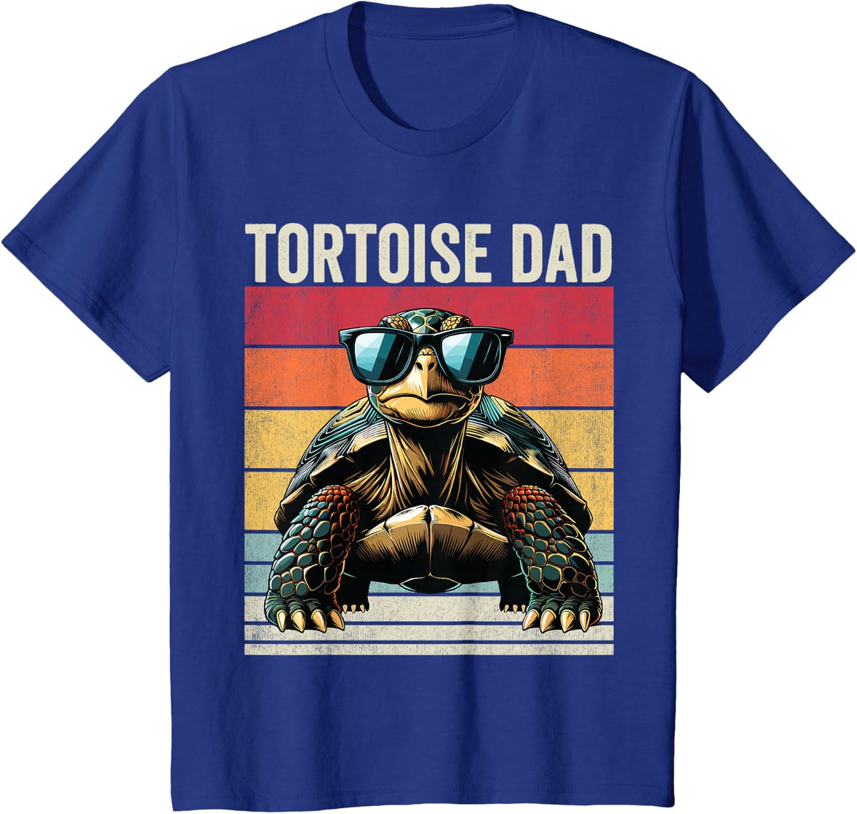 Tortoise Dad, Vintage Tortoise Dad T-Shirt - Royal Blue
