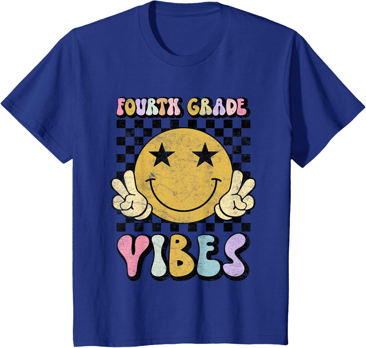 Fourth Grade Vibes 4th Grade Back to School Teacher Student T-Shirt - Royal Blue