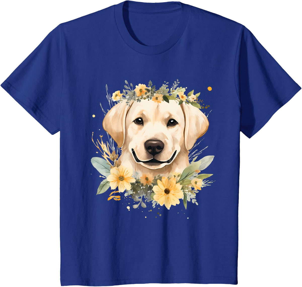 Watercolor Labrador Labbi T-Shirt - Royal Blue