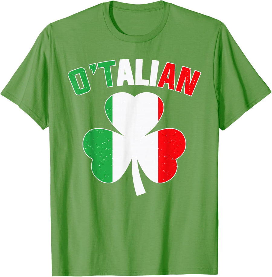 O'talian T-Shirt St Patricks Irish Italian Men Women T-Shirt - Grass Green