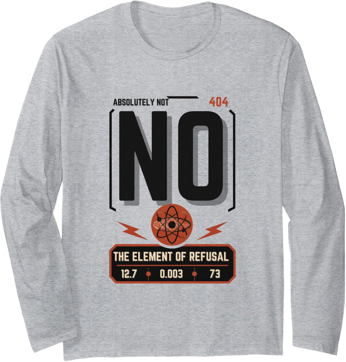 Chemistry Long Sleeve T-Shirt - Adult Unisex Heather Grey