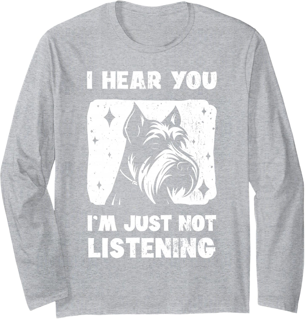 Scottish Terrier Aberdeen Pet Fur Parent Paw Zoologists Long Sleeve T-Shirt - Adult Unisex Heather Grey