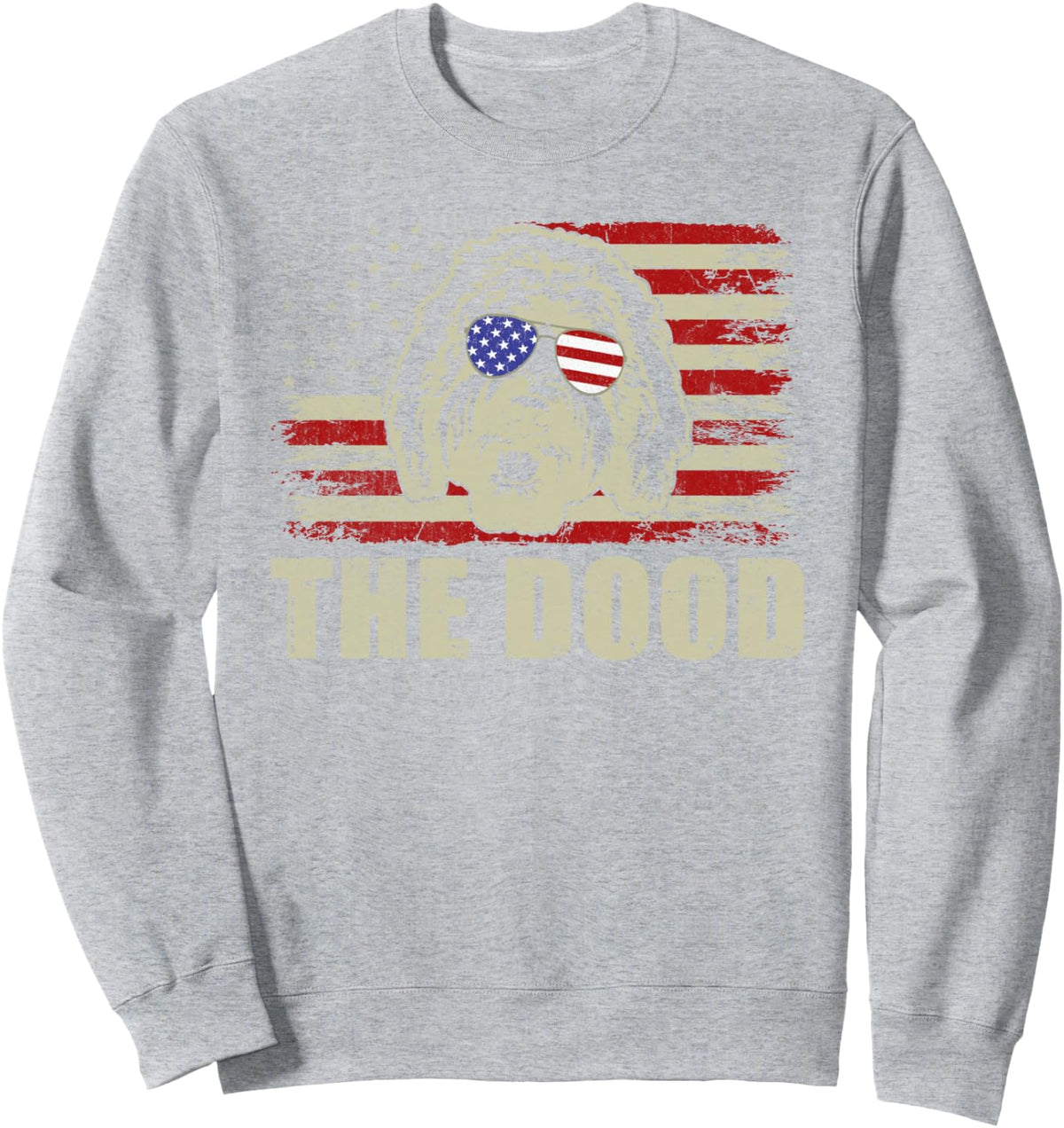 The Dood Golden Doodle Sweatshirt - Adult Unisex Heather Grey