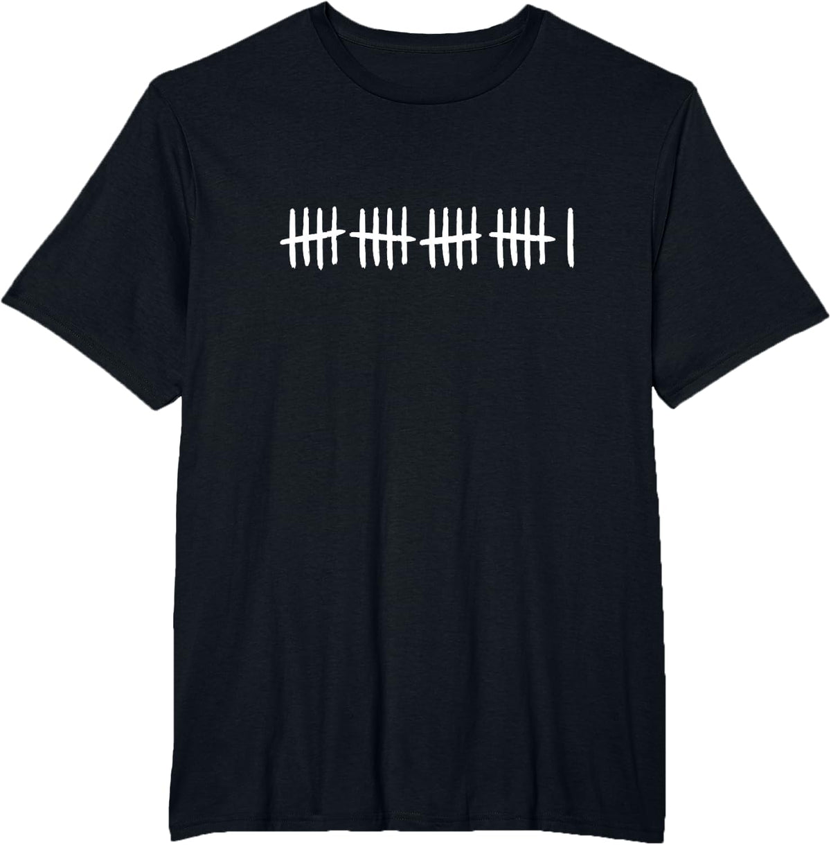 21st Birthday Unique Funny Tally Marks for 21 Year Old T-Shirt - Black