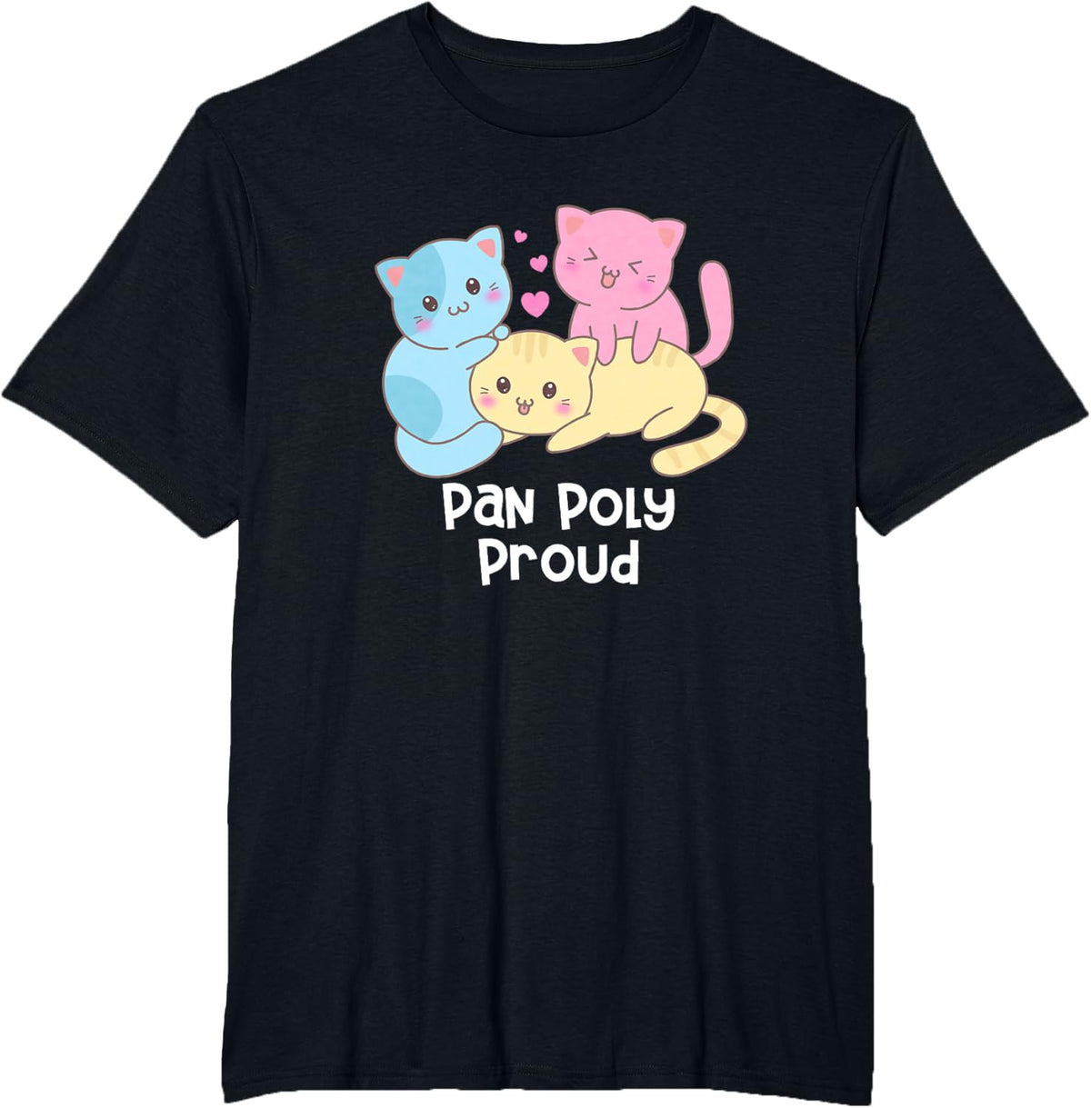 Pan Poly Proud LGBTQ Pansexual Pride Nonbinary T-Shirt - Black