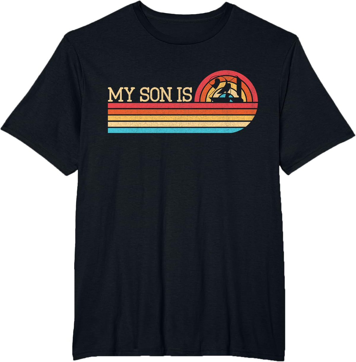 My Son is 21 - It's My Son's 21st Birthday Dad Mom Matching T-Shirt - Black