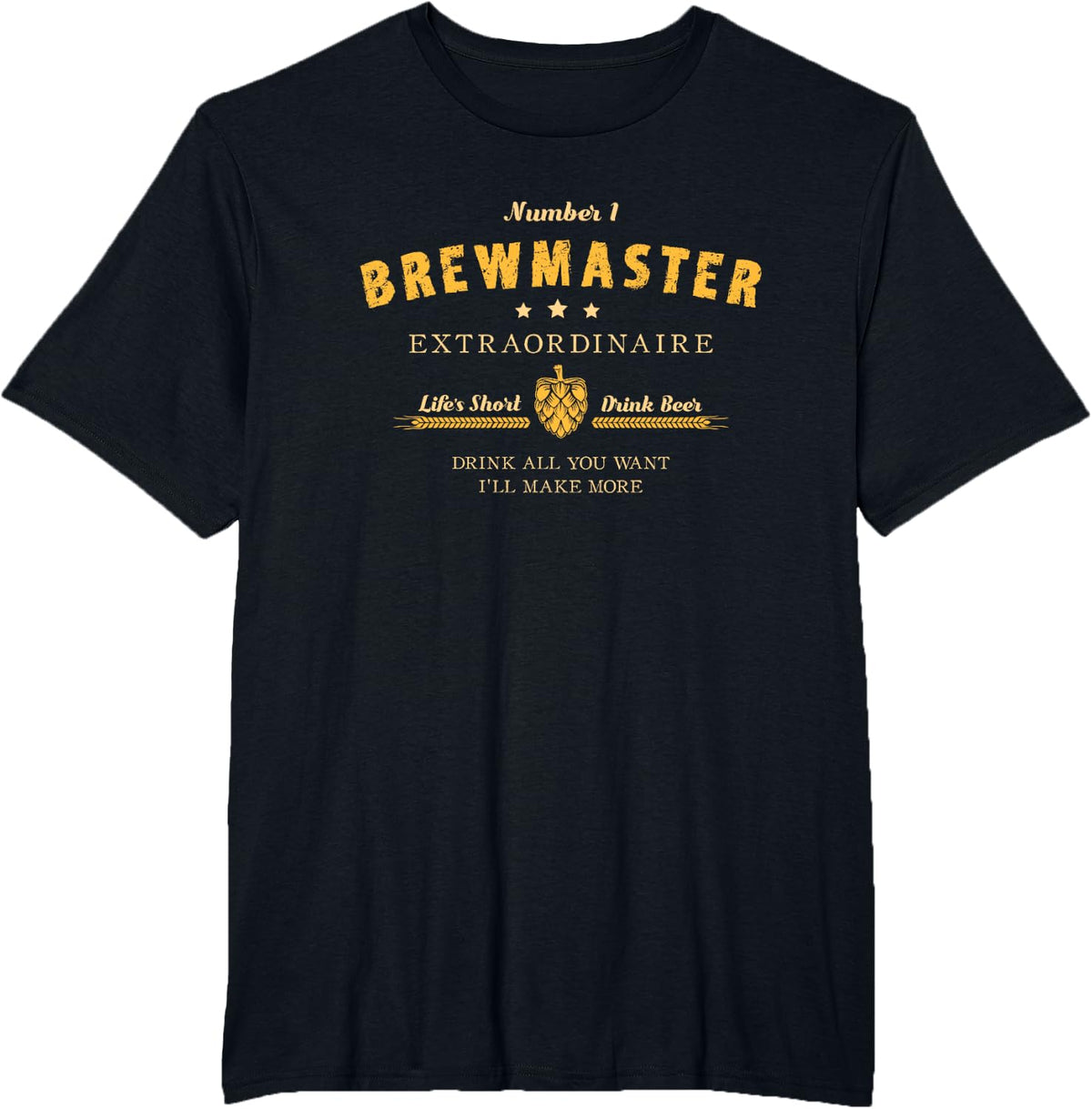 Brewmaster Home Brewing Beer Brewer Gift Idea T-Shirt - Black