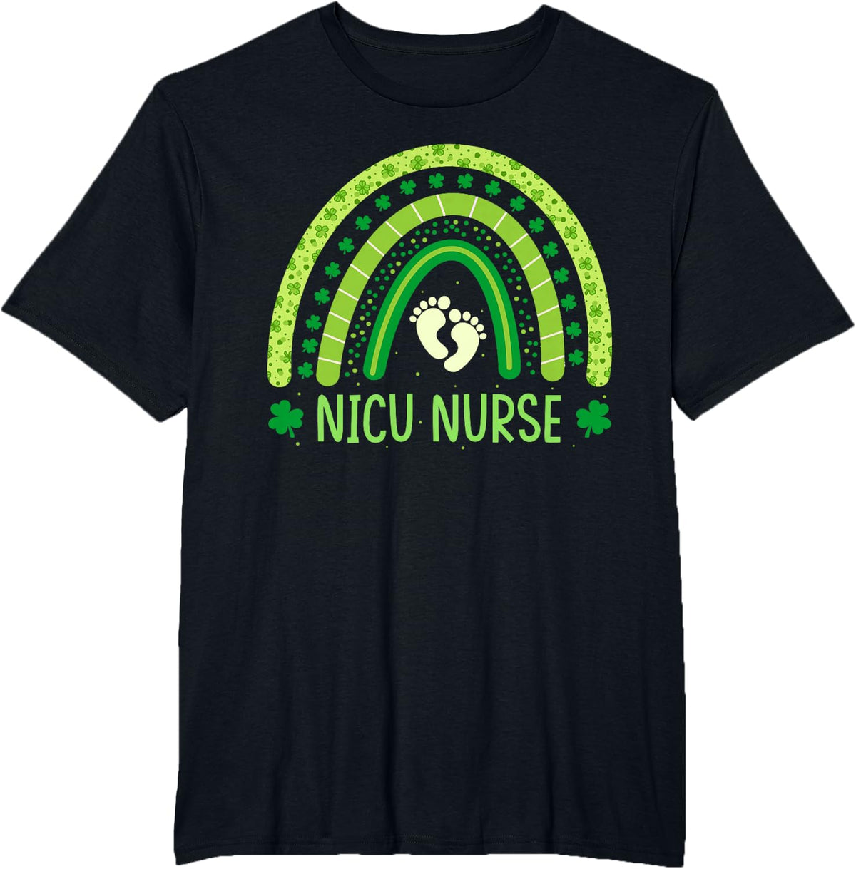 NICU Nurse St Patricks Day For Irish NICU Nurses T-Shirt - Black