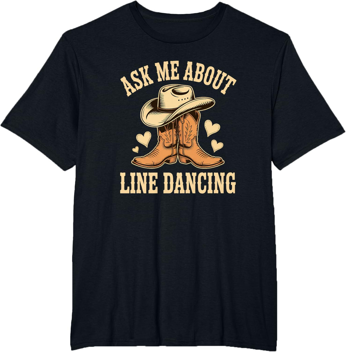 Line Dance Funny | Ask About Line Dancing T-Shirt - Black