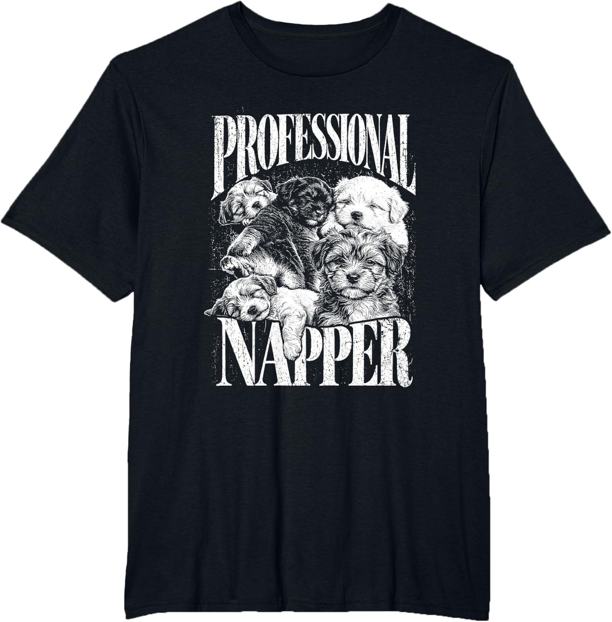 Havanese Puppy Pro Napper Funny T-Shirt - Black