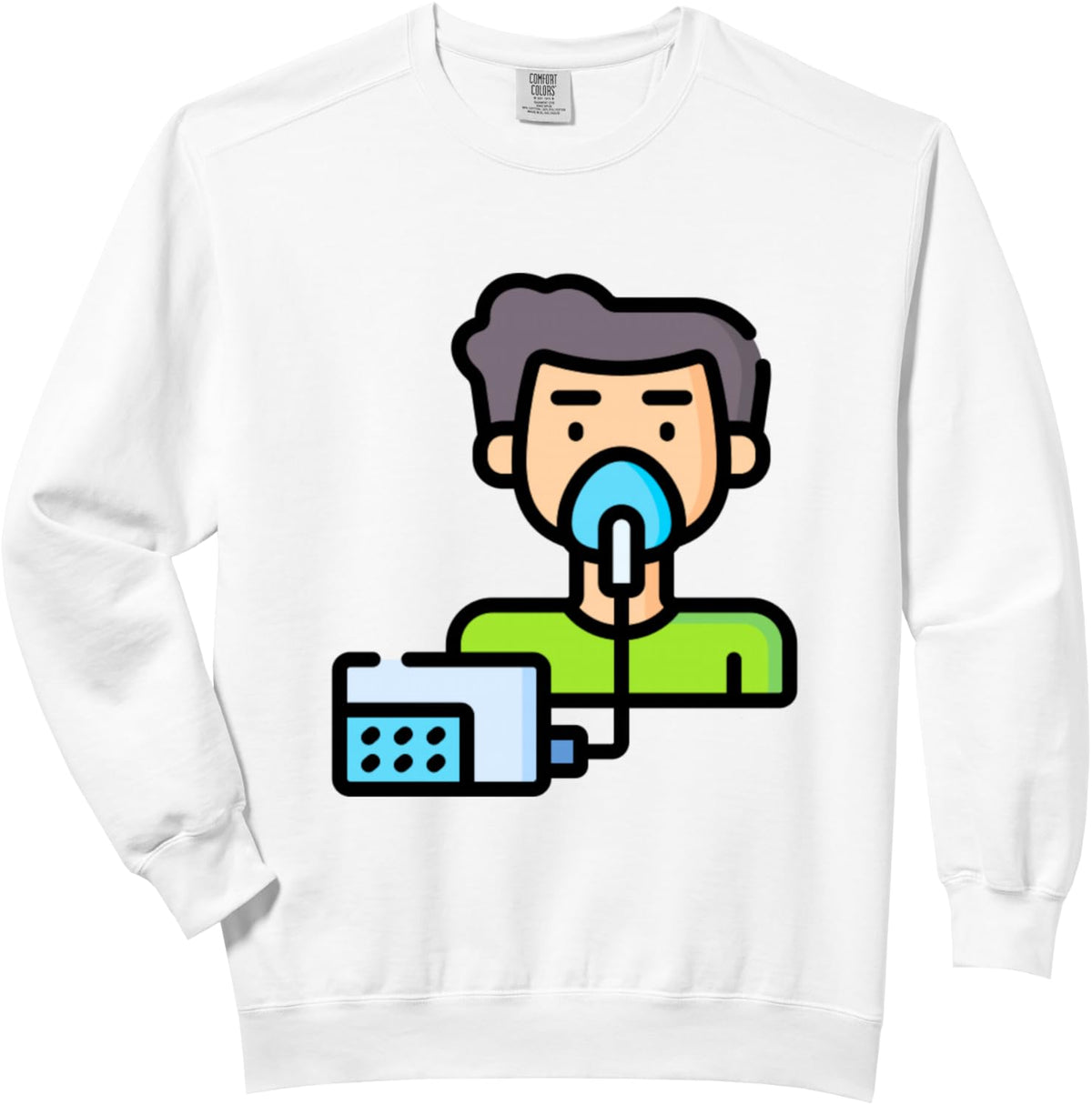 Nebulizer Respiratory Therapist Therapy Comfort Colors Adult Sweatshirt - Adult Unisex White