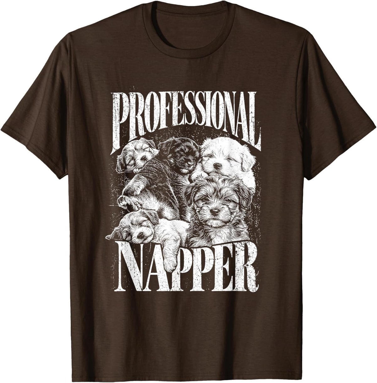 Havanese Puppy Pro Napper Funny T-Shirt - Brown
