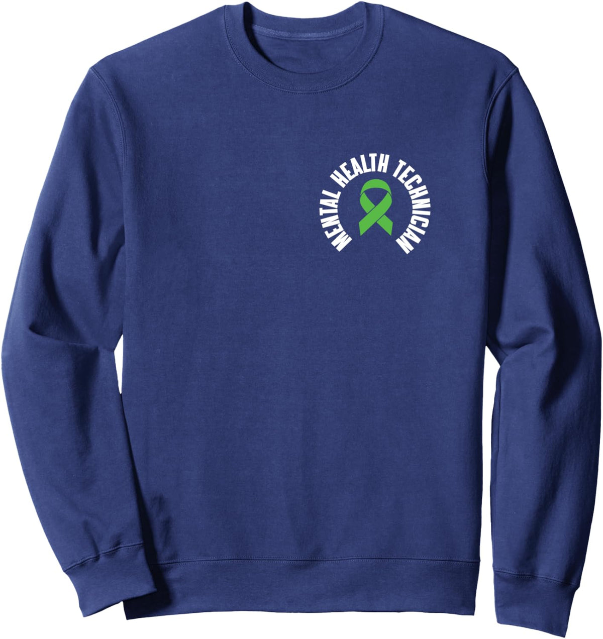 Mental Health Technician Pocket Apparel Behavioral Health Sweatshirt - Adult Unisex Navy Blue