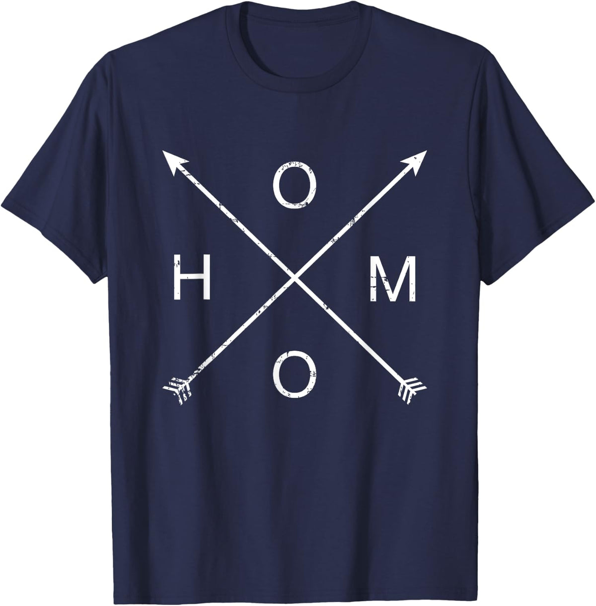 Homo with hipster cross for gay pride month support T-Shirt - Navy Blue