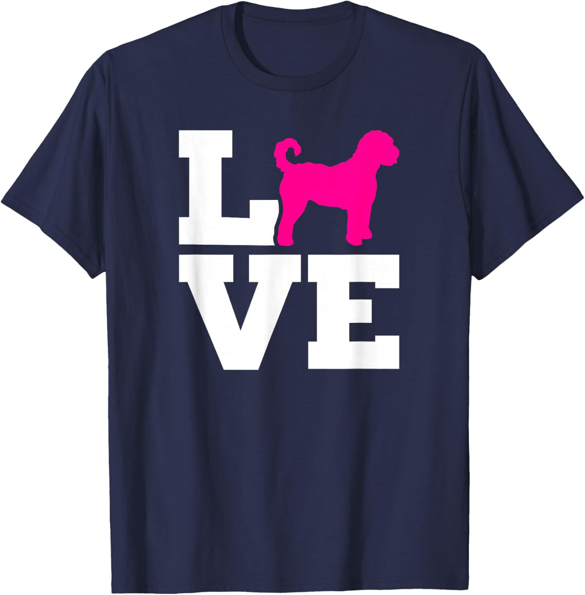 Labradoodle love T-Shirt - Navy Blue