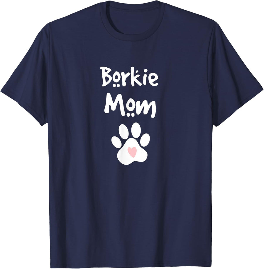Borkie Mom Beagle Yorkshire Terrier Mix Breed Dog T-Shirt - Navy Blue